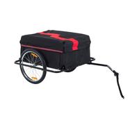 HOMCOM Folding Bicycle Cargo Storage Bike Trailer Enclosed Cart Removable Cover