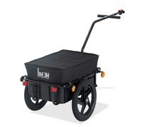 HOMCOM Bicycle Trailer Cargo Jogger Luggage Storage Stroller with Towing Bar - Black