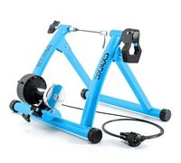 Bike Trainer, Magnetic Bicycle Stationary Stand for Indoor Exercise Riding, 26-29" & 700C Wheels, Quick Release Skewer & Front Wheel Riser Block Included