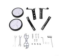 Bike Training Wheels for 16-24 Inch Multi-speed Bikes Adjustable Stabilisers Stainless Steel Kids Balance Aid Black Silver(Black)