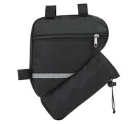 Bike Triangle Frame Bag, 1.5L Cycling Waterproof Front Handlebar Pouch Strap-On Saddle Pouch Storage Tube Bag with Reflective Stripe for Phone Cash, Repair Tool, Mini Pump Outdoor Sports Riding