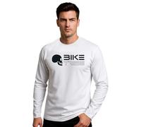 Bike Tribe® Kevlar Motorcycle T-Shirt - CE Armoured Long Sleeve Riding Shirt, Fully Lined with Dupont™ Kevlar® Breathable Cotton, All Season Biker Gear (UK, Alpha, XL, Regular, Regular, White)