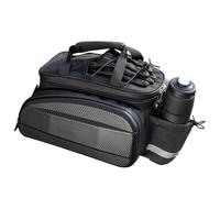 Bike Trunk Bag | Storage Pannier - Expandable Rear Rack Pannier Saddle Seat Bag Carrier with Reflector and Shoulder Strap for Travel Outdoor