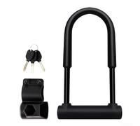 Bike U-Lock with Mount 23cm for Motorcycle E-Bike | Dual-sided locking mechanism, requires cutting both ends, noisy deterrent, high security grade, theft resistant(Large Pro)