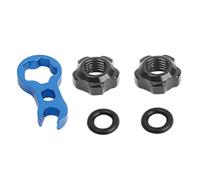Bike Vacuum Tire Valve Nut Bicycle Presta Valve Nuts Sealing Rings Installation Wrench for Most Mountain or Road Bicycle Accessories 5PCS