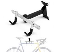 Bike Wall Mount, Adjustable Distance Wall Bike Rack, Support Up to 30kg, 360° Rotation Bicycle Holder for Garage, Compatible with Various Bicycles for Indoor & Garage Space Saving