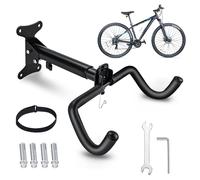 Bike Wall Mounts Cycling Rack Hanger, Bicycle Wall Mount Bracket Adjustable length, Wall Holder Hook for Road Mountain Hybrid Bikes with 4 Mounting Expansion Screws & Allen Key & Tire Strap