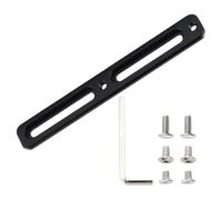 Bike water bottle cage hole position adjuster constructed from aluminum alloy, designed for adjustable and secure mounting with hardware set (Silver)