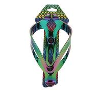 Bike Water Bottle Cage Support Electroplating Cycling Accessory Lightweight Durable Vacuum Plated for Mountain Road Bicycle Colorful Pink Gold Black Red 14.8x7.4cm (Shiny; 3x2.6mm)