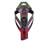 Bike Water Bottle Cage Support Electroplating Cycling Accessory Lightweight Durable Vacuum Plated for Mountain Road Bicycle Colorful Pink Gold Black Red 14.8x7.4cm (Black Red)