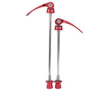Bike Wheel Hub Skewers, 2Pcs Quick Release Axle Skewer Bicycle Hub Parts Front and Rear Axle Fit for Road Bike Mountain Bike(Red)