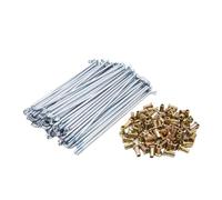 Bike Wheel Spoke, 36/72pcs 4mm Motorcycle Wheel Spokes With Nipples 150-170mm Bent For Bicycle Motobike(72pcs 160mm 4mm Dia-01)