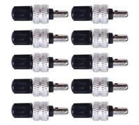 Bike Wheel Tire Valve Core Replacement Set 10Pcs Nickel Plated Brass With Cap Compatible With Bicycle Valve Stems For Maintenance