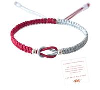 bike8 To My Granddaughter Bracelet From Grandma Forever Bracelet Adjustable Woven Braided Bracelet (Red)