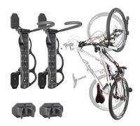 BikeHand Swivel Bicycle Wall Hanger - Vertical Hook Wall Mount Holder - Indoor Garage Storage Bicycle Rack for MTB & Road Bikes - Max. Tire Width 2.3" - 2 Pack