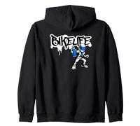 Bikelife Street Rider Graffiti Graphic Zip Hoodie