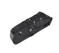 Bikepacking Bag Cycling Saddle Bag 15L Waterproof Polyester PVC Material Reflective Details Frame-Based Shape Control For Road Bikes Mountain Bikes(15L Black)