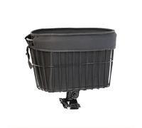 BikePet Cargo Basket Carbon Steel Bicycle Pet Carrier for Dogs Cats Adjustable Angle Mountain Road with Anti Jump Design Soft Rubber Coating Thickened PU Lining Stable Shake Metal