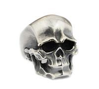Biker 925 Sterling Silver Skull Rings Punk Gothic Jewellery TA43A UK Size N½~Z5 (UK W½ (65.9mm))
