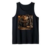 Biker Bear Motorcycle Rider Funny Motorcycle Lover Rider Tank Top