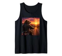 Biker Bear Motorcycle Rider Funny Motorcycle Lover Rider Tank Top