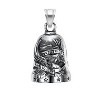 Biker Bells for Motorcycles - Stainless Steel Accessories for Bicycles - Motorcycle Bells Pendant, for Bicycle Accessories, Driver, Car, Outdoor, Indoor, Garden, Travel, Driving, Commuting, Road