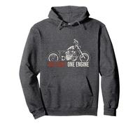 Biker Bobber Motorcycle One Man One Engine Pullover Hoodie