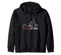 Biker Bobber Motorcycle One Man One Engine Zip Hoodie