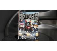 Biker Cats Playing Cards by Collectable Playing Cards - Custom AI Artwork, Poker Size Deck, Unique Cat Biker Theme, Collectors & Cardists, Fun Novelty Gift for Game Night
