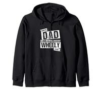 BIKER DAD LIKE A NORMAL DAD BUT WHEELY COOL Zip Hoodie