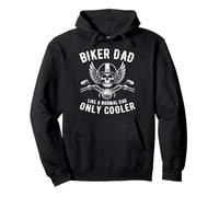 Biker Dad Like Normal Cooler Fathers Day Motorcycle Papa Men Pullover Hoodie