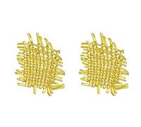 Biker Earrings Irregular Woven Earrings Female French Light Luxury Mesh Studs Retro Ear Accessories Women Earrings for Mother Ramadan Gifts (B, One Size)