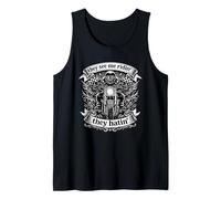 Biker Gang They See Me Ridin' They Hatin' Skull Motorcycle Tank Top