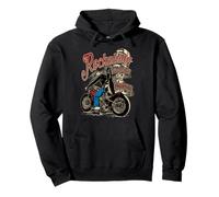 Biker-Gift - Rockabilly lives forever - Rockstar riding bike Pullover Hoodie