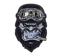 Biker Gorilla Iron-On Patch | Motorcycle Cowl Embroidery Patch, Leather Vests ironable Patch, Motorcycle Jacket Iron on Patches, Rocker Badges Finally Home