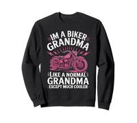 Biker Grandma Just Like a Normal But Cooler Funny Motorcycle Sweatshirt