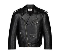 Biker Jacket in Grained Leather - female - Saint Laurent - Leather Jackets - Black - XS - Jackets XS