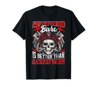 Biker Motorcycle Any Day Behind Bars is Better Than Work T-Shirt