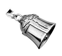 Biker Motorcycle Bell - Lucky Stainless Steel Key Chain, Guardian Pendant for Motorcycles | Safety Bell is a Long Lasting Design Decoration for Mountain Bikes and Riders