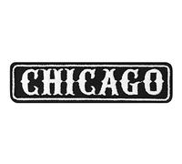 Biker Patch Biker Rankpatch Chicago Motorcycle Patch Applique to sew on or Iron on | USA Badge for All Fabrics and Leather | Sticker for Clothing | 100x25 mm
