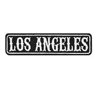 Biker Patch Biker Rankpatch Los Angeles Motorcycle Patch Applique to sew on or Iron on | USA Badge for All Fabrics and Leather | Sticker for Clothing | 100x25 mm