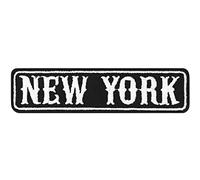 Biker Patch Biker Rankpatch New York Motorcycle Patch Applique to sew on or Iron on | USA Badge for All Fabrics and Leather | Sticker for Clothing | 100x25 mm