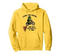 Biker Pickle Living The Dream One Bad Decision At A Time Pullover Hoodie
