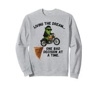 Biker Pickle Living The Dream One Bad Decision At A Time Sweatshirt