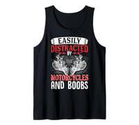 Biker Rider Easily Distracted By Motorcycles and Boobs Tank Top