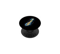 Biker Riding Through Lightning and Clouds PopSockets Adhesive PopGrip