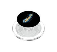 Biker Riding Through Lightning and Clouds PopSockets PopGrip for MagSafe