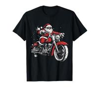 Biker Santa Claus Funny Motorcycle Motorbike Xmas Christmas T-Shirt