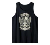 Biker Skull Mechanic American Flag Vintage Motorcycle Tank Top