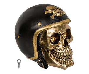 Biker Skull Money Box (Biker Model 16 x 13 cm)
